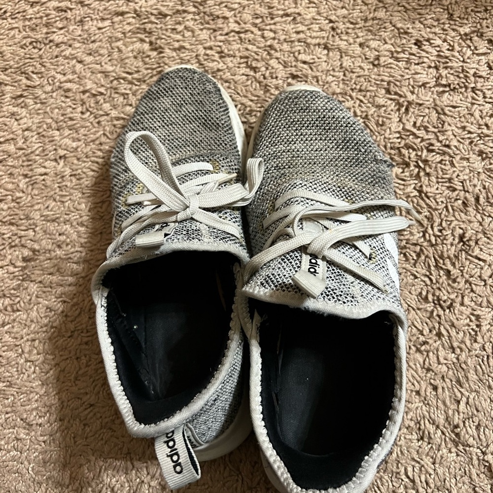 Adidas Black and White Knit Sneakers